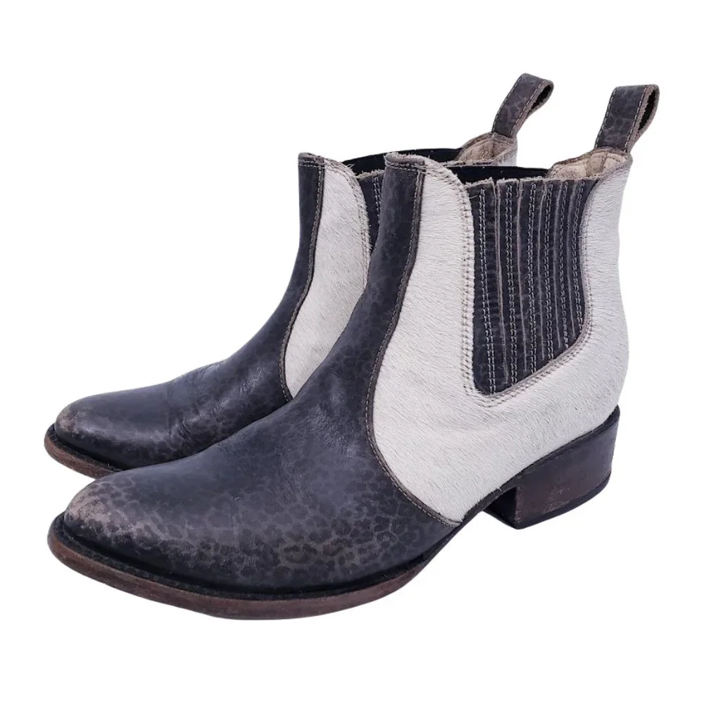 FREEBIRD BY STEVEN LASSO LEOPARD HAIRCALF BOOTIES - Picture 3 of 15